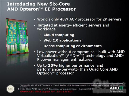 AMD发布第一款40W超低功耗六核心处理器