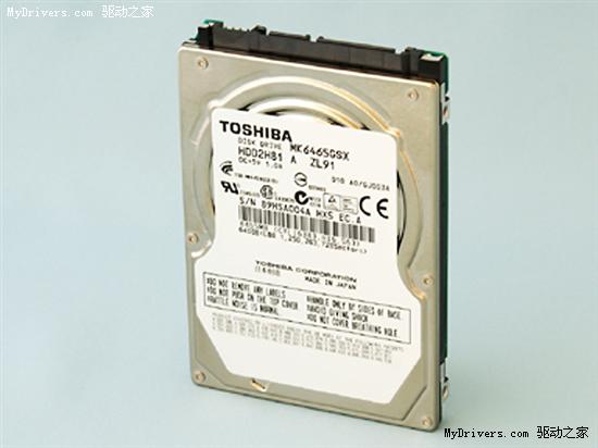 东芝发布全球最大容量640GB笔记本硬盘