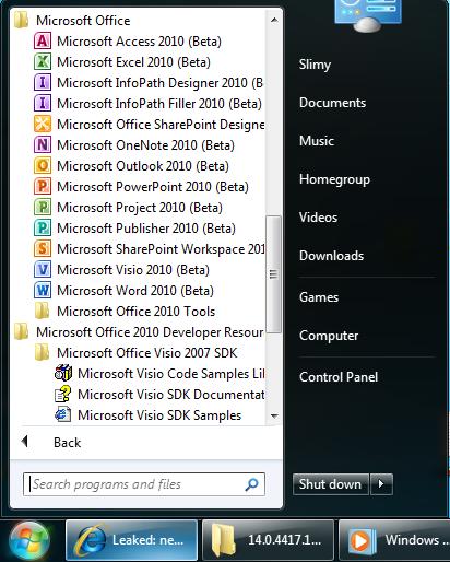 Office 2010°Build 4417