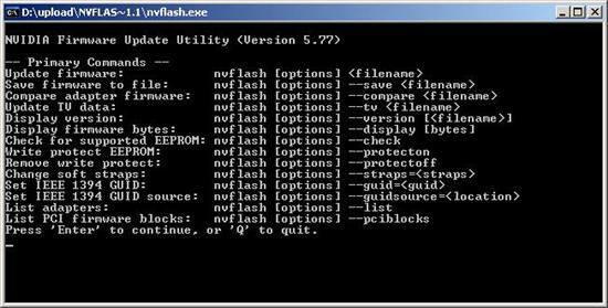 下载：NVFlash BIOS刷新工具最新5.85版