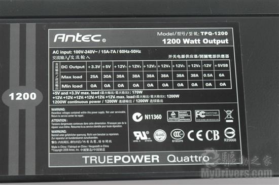 澎湃动力火力十足 Antec TPQ 1200电源评测
