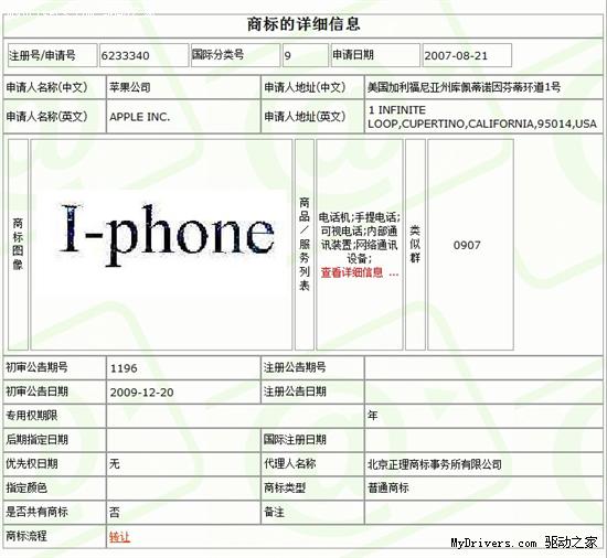 苹果已获汉王i-phone商标