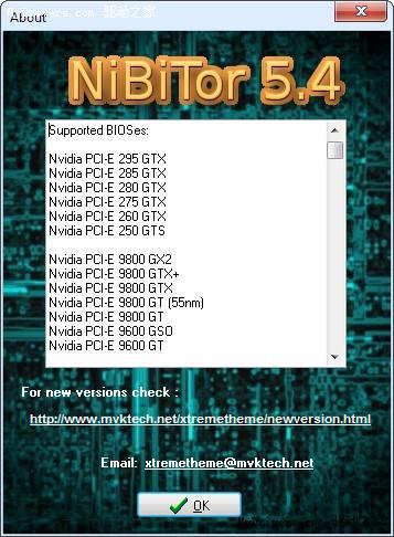 N卡BIOS编辑工具NiBiTor 5.4版发布
