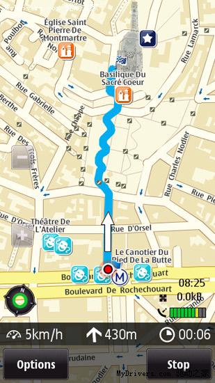 诺基亚推全球全免费手机导航软件Ovi地图