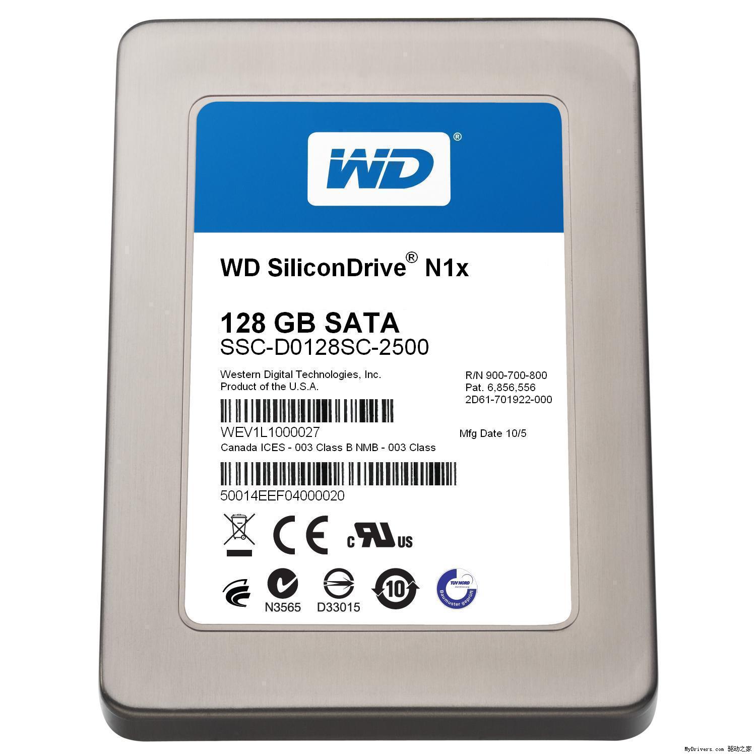 西部数据新型高速固态硬盘wdsilicondriven1x出货