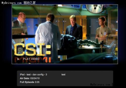 CBS测试为iPad提供HTML5视频播放