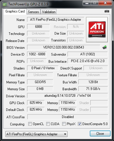 AMD旗舰专业卡FirePro V8800测试