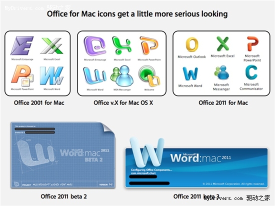 Office for Mac 2011测试版披露新图标
