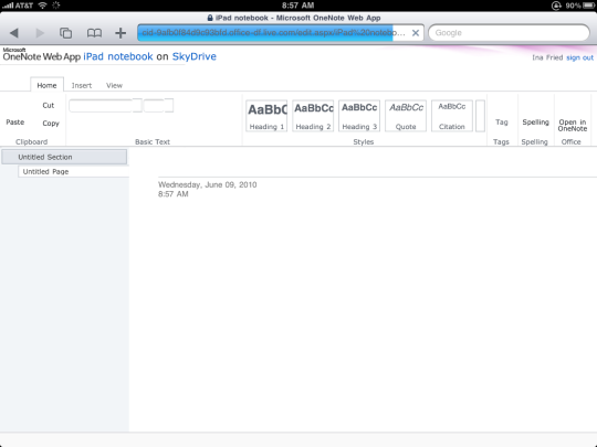 苹果iPad亦可运行微软Office Web Apps