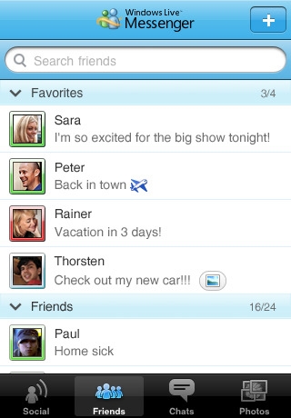 微软发布iPhone版Windows Live Messenger