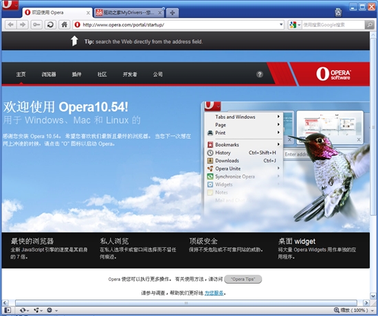 最快的浏览器 Opera 10.54正式版发布