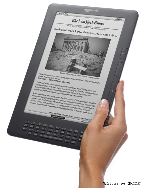 对比度提升50%：新Kindle DX用珍珠电子纸