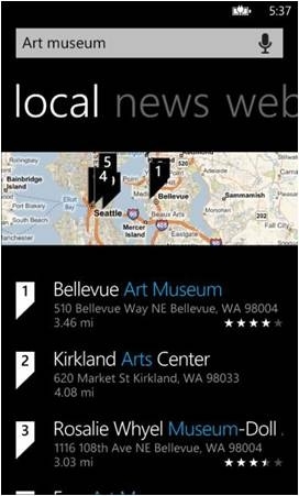 Bing与Windows Phone 7的亲密接触