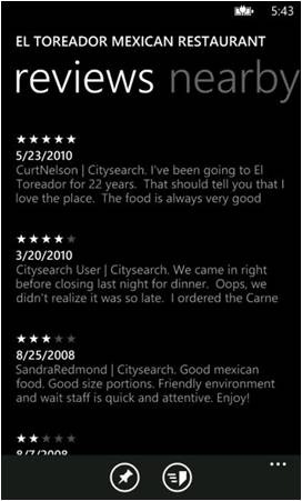 Bing与Windows Phone 7的亲密接触