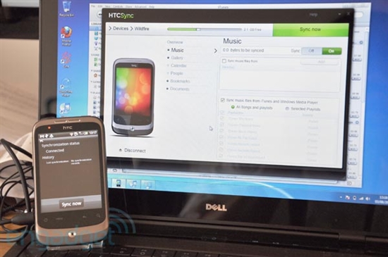 HTC Sync 3.0支持音乐同步 Wildfire尝鲜