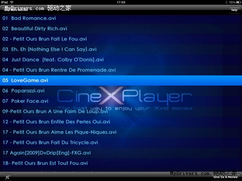iPad通过CineXPlayer获Xvid AVI播放能力