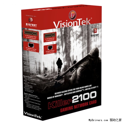VisionTek第三代杀手游戏网卡Killer 2100大降价30％