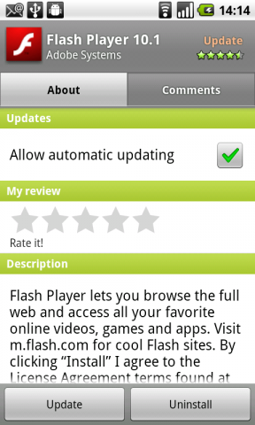 Android版Flash 10.1完成测试开放下载
