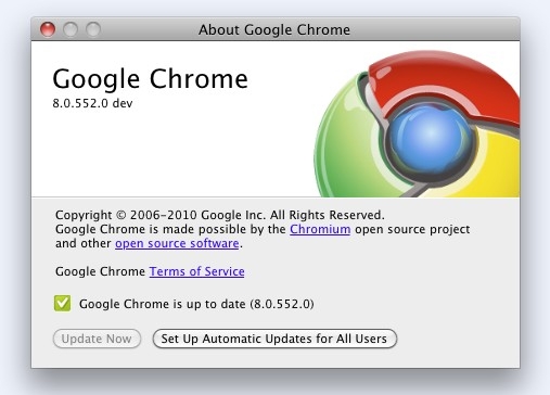 Chrome 8首个官方开发版本问世 功能汇总