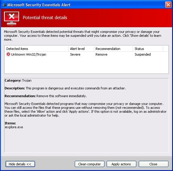 微软重申Security Essentials 2010是病毒