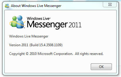 Windows Live Messenger 2011等版本升级