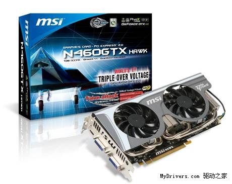 微星科技推出配备0.4ns GDDR5内存的N460GTX HAWK “Talon Attack”