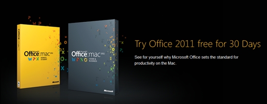 免费大餐 Office for Mac 2011试用30天