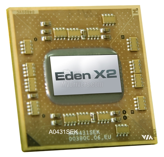 VIA发布世界最节能双核心处理器Eden X2