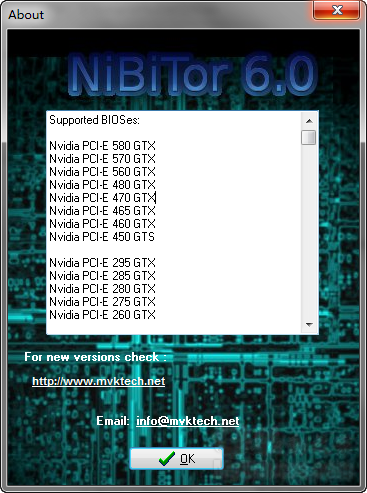 N卡BIOS编辑工具NiBiTor更新支持GTX 560 Ti