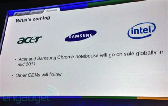 Google Chrome OS笔记本年中上市