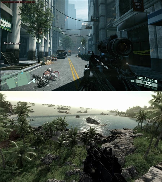 《Crysis 2》 vs 《Crysis 1》