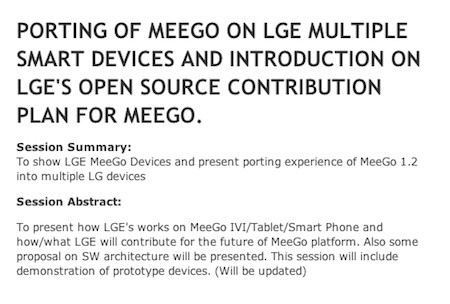 LG下月推出MeeGo系统手机、平板工程样机