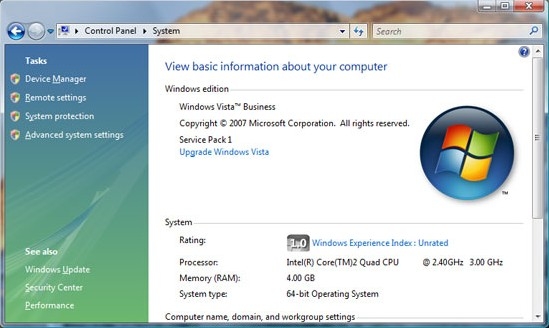 微软7月12日停止支持Windows Vista SP1
