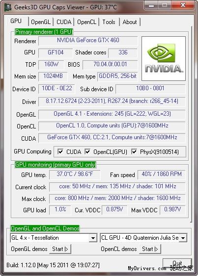 GPU Caps Viewerǰ֧GeForce GTX 560