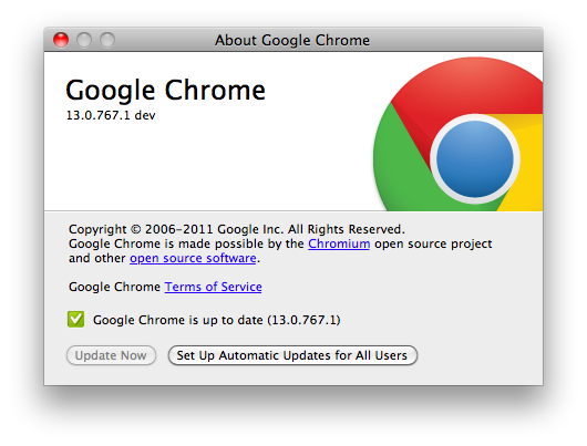 Chrome开发版本全面升级到13.0