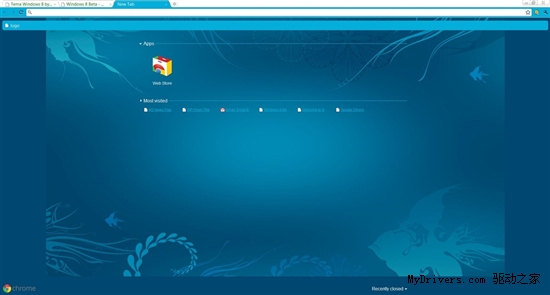 下载：Chrome浏览器Windows 8主题