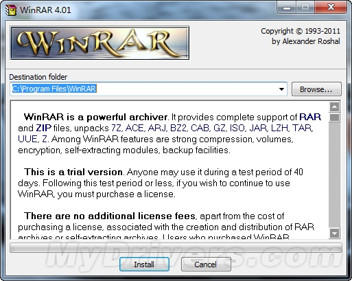 WinRAR 4.01正式版发布