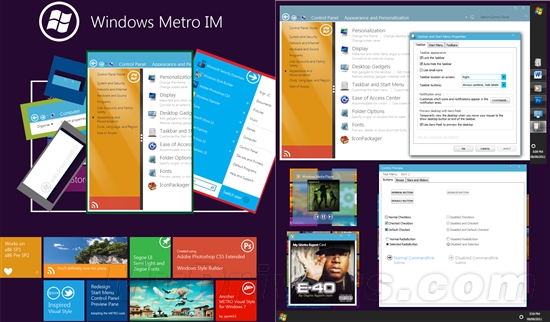 第三方Win7主题下载：Windows 8 Metro