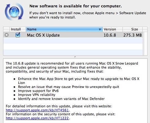 等待Lion 苹果Mac OS X升级10.6.8