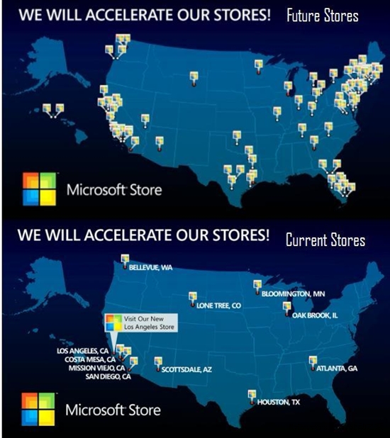 微软计划新增75家专卖店