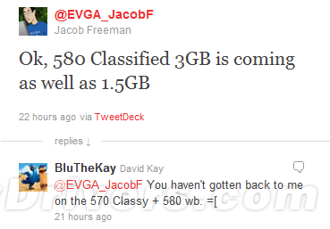 EVGA顶级GTX 580 Classified亦将有3GB显存