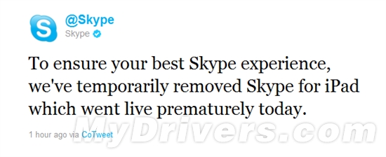 iPad Skype昙花一现