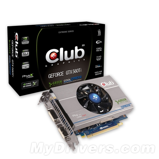 Club 3D发布绿色版GTX 560 Ti 不降频也节能10％