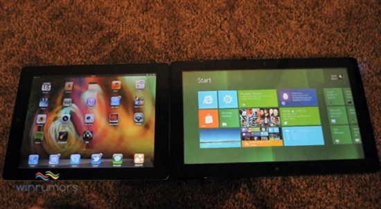 iPad2 iOS5 vs Windows 8平板：实际试玩对比