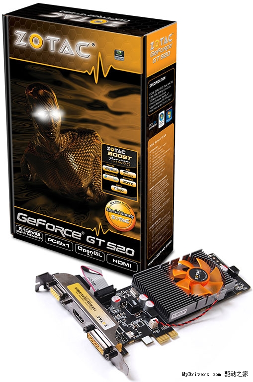 PCI接口复生 索泰发布新品GT520刀版显卡