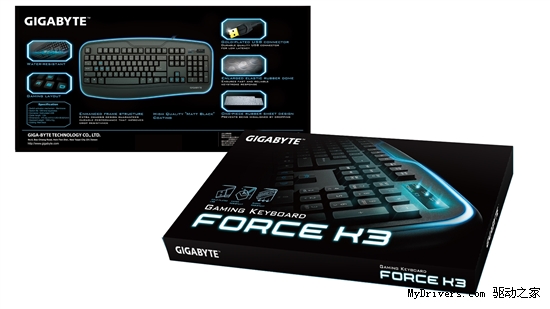 技嘉推出全新耐用级Force K3电竞专用键盘
