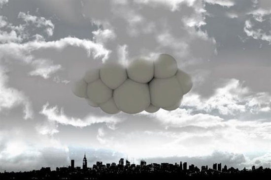 美建筑师构想空中载人浮云解决城市交通