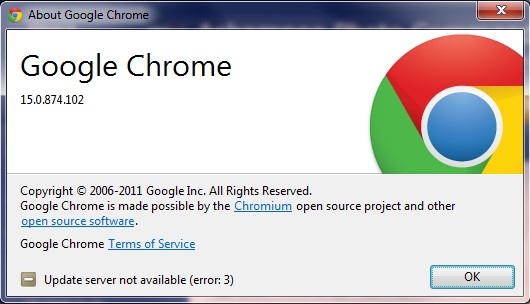 Chrome 15 Beta更新 修复标签崩溃问题