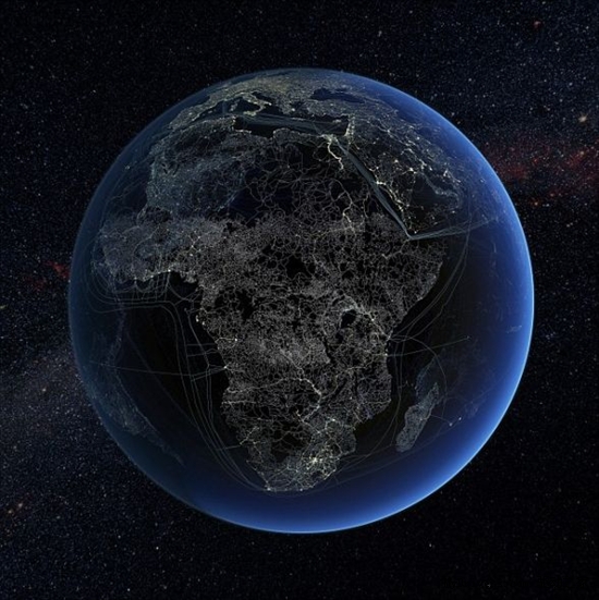 13年绘制人类全球活动地图：地球变身蜘蛛网