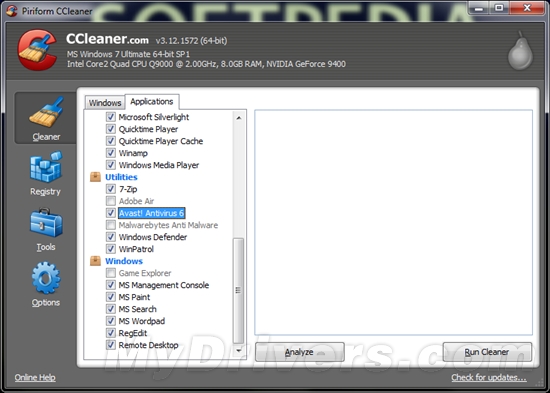 CCleaner 3.12发布 支持Firefox 7/8